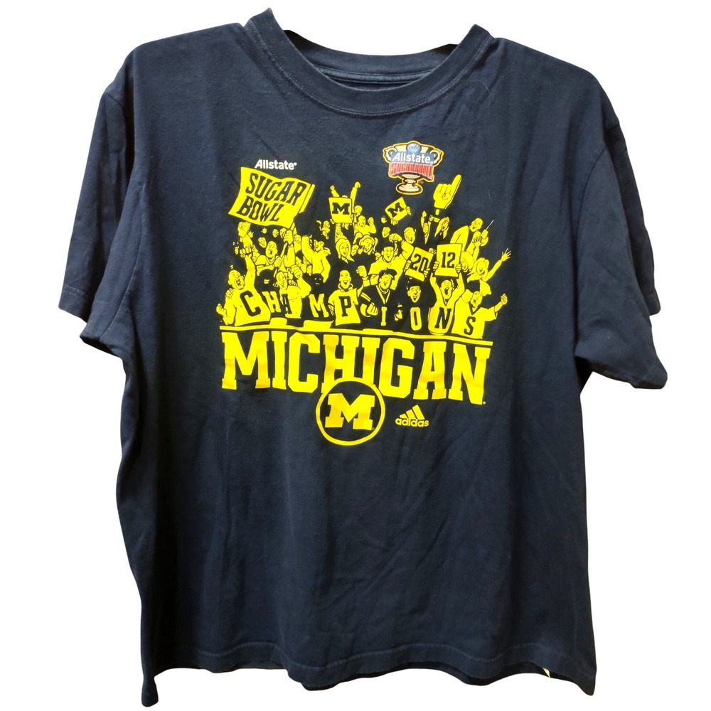 Michigan Wolverines Allstate 2012 Sugar‎ Bowl Champions T-Shirt Adidas